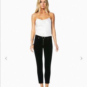 Ramy Brook black velveteen “Kate” pants
